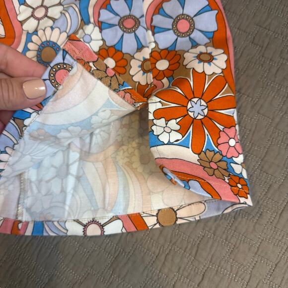 NWT Art Class Mod 60s Floral Mini Skirt Skirt M Medium 7 8 Girls - Picture 2 of 9